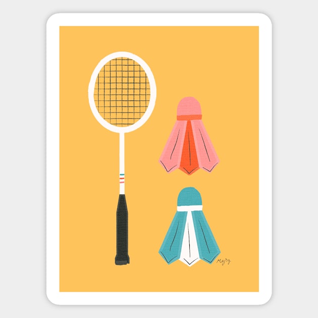 Badminton Magnet by MegDig Design